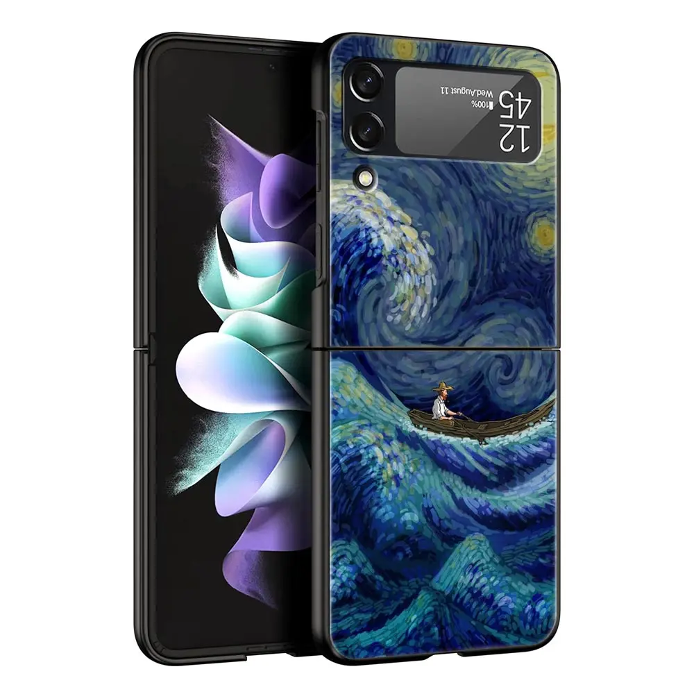 Gift Phone Case - Black Hard PC Shell with Van Gogh Starry Night Art Aesthetic