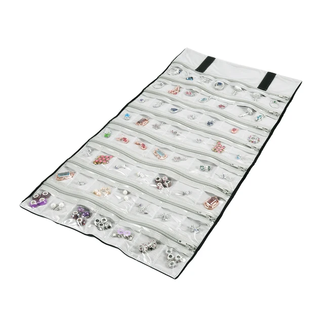 85351-dcbd5b.jpg Sac en rouleau de voyage pour bijoux en velours supérieur, pliable, présentoir de boucles d'oreilles, organisateur de rangement, rouleau de goujons de boucles d'oreilles portables