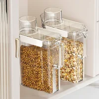 5.5L Transparent Rice Container Sealed Container Plastic Food Storage Containers with Lid Cereal Storage Box Kitchen Acceesories 1
