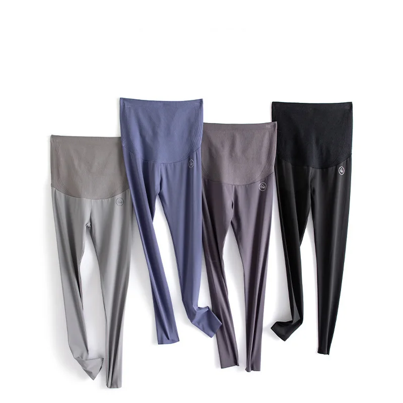 Maternity Leggings Pants Pregnancy Clothes for Pregnant Women Summer Spring Amino Acid Protein Shark Skin Belly Support Barbie