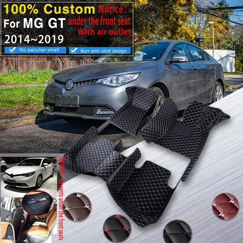 

Car Floor Mats For MG GT 5 AP13 2015~2019 Auto Non-slip Pad Anti-dirt Pads Carpets Rugs Luxury Leather Mat Rugs Car Accessories