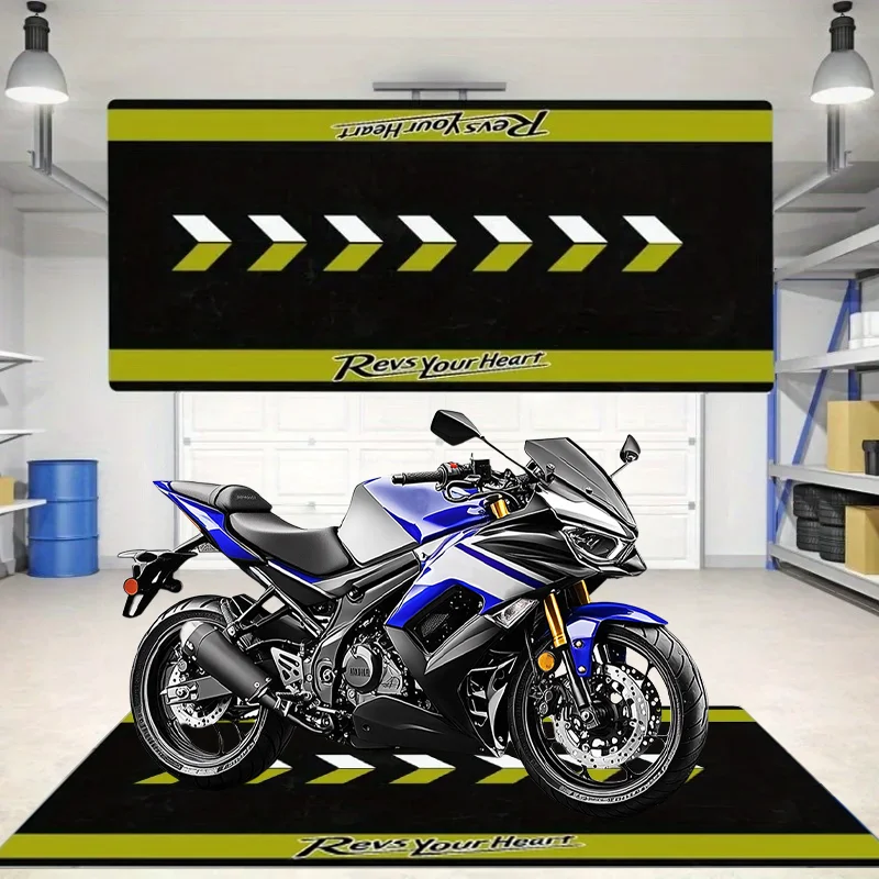 Racing Carpet VIKAMA Dirt-Resistant Anti-Slip Bedroom Bedside Blanket Motorcycle Parking Floor Mat Home Decoration