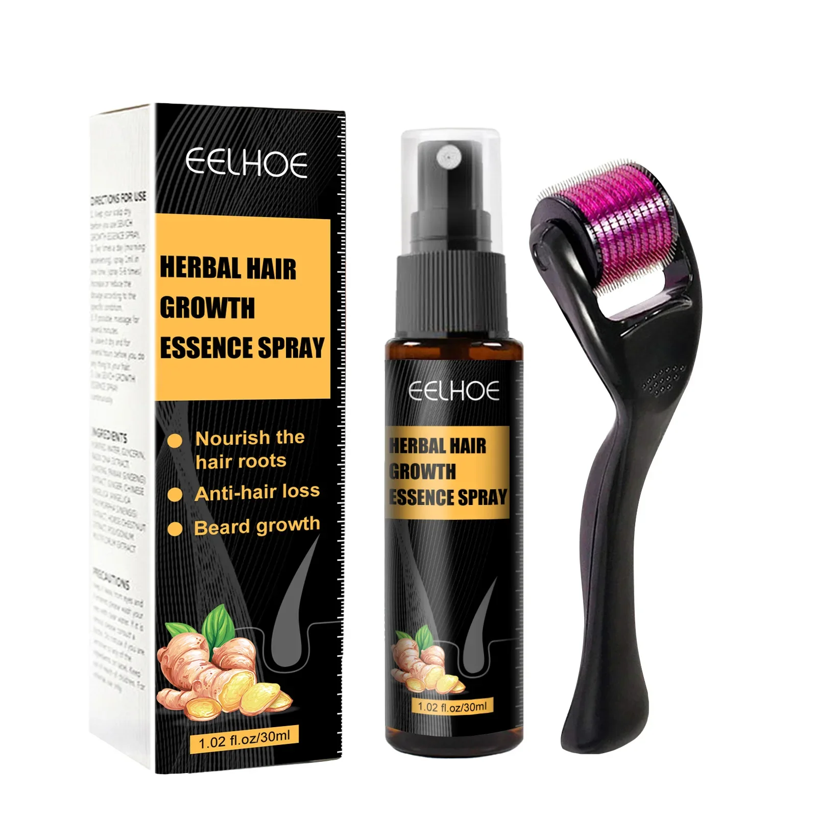 

Sdotter Eelhoe Hair Fall Prevention Nourishing Care Solution Scalp Dense Hair Loss Treatment Breakage Herbal Anti-falling Roller