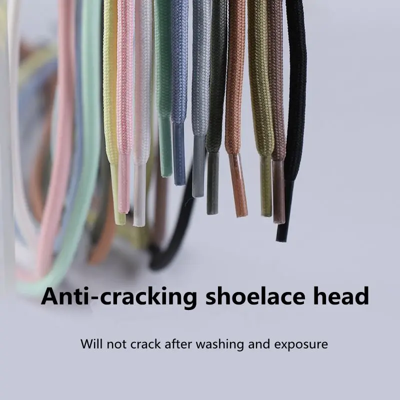 1 Pair Round Shoelaces Rubber Band For Shoes Polyester Solid Classic For Sport Fashion Boot Sneaker Shoe Laces Strings 20 colors