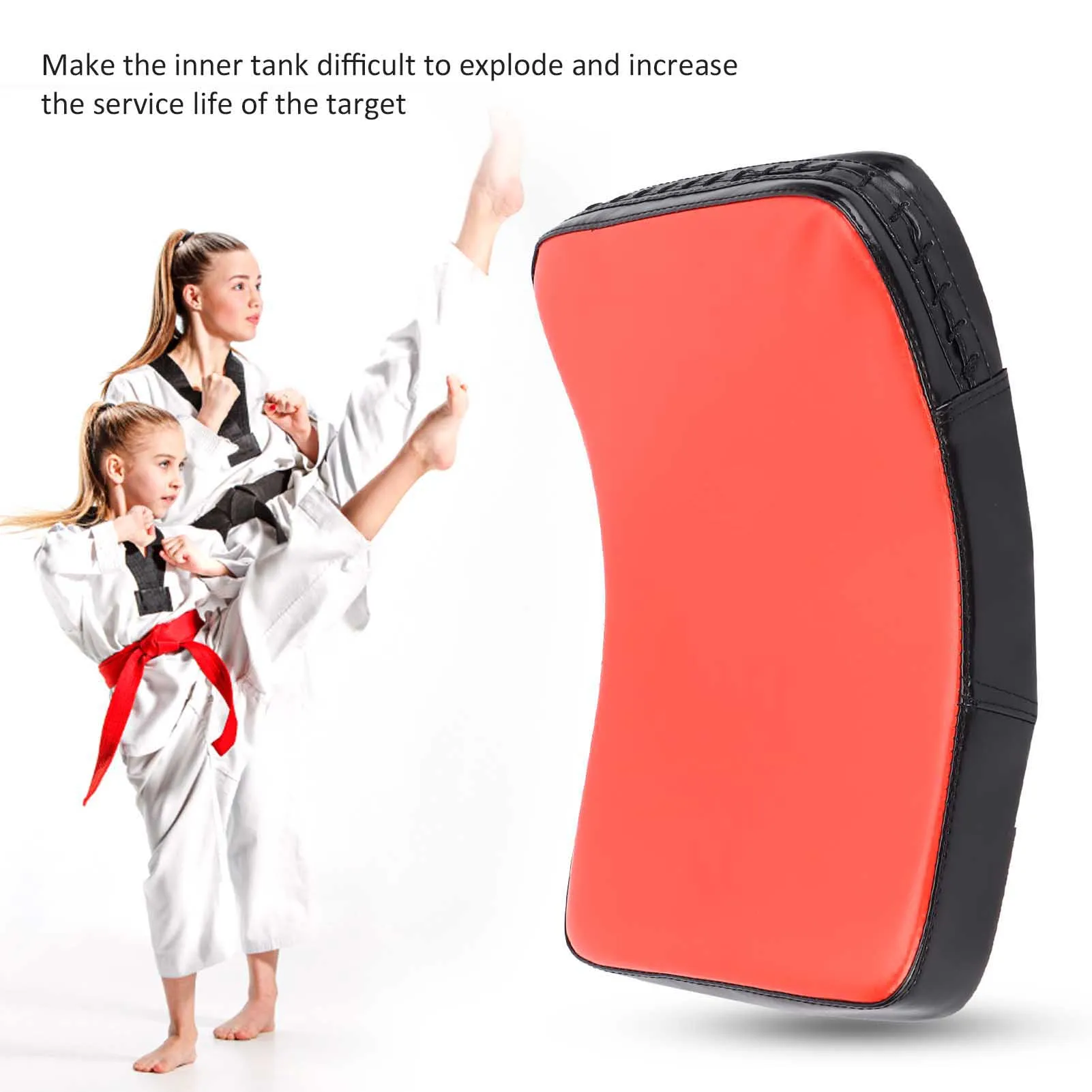 Taekwondo Kick Boxing Pad Foot Target Martial Arts Training Pads Foot Practice Small SizeRed