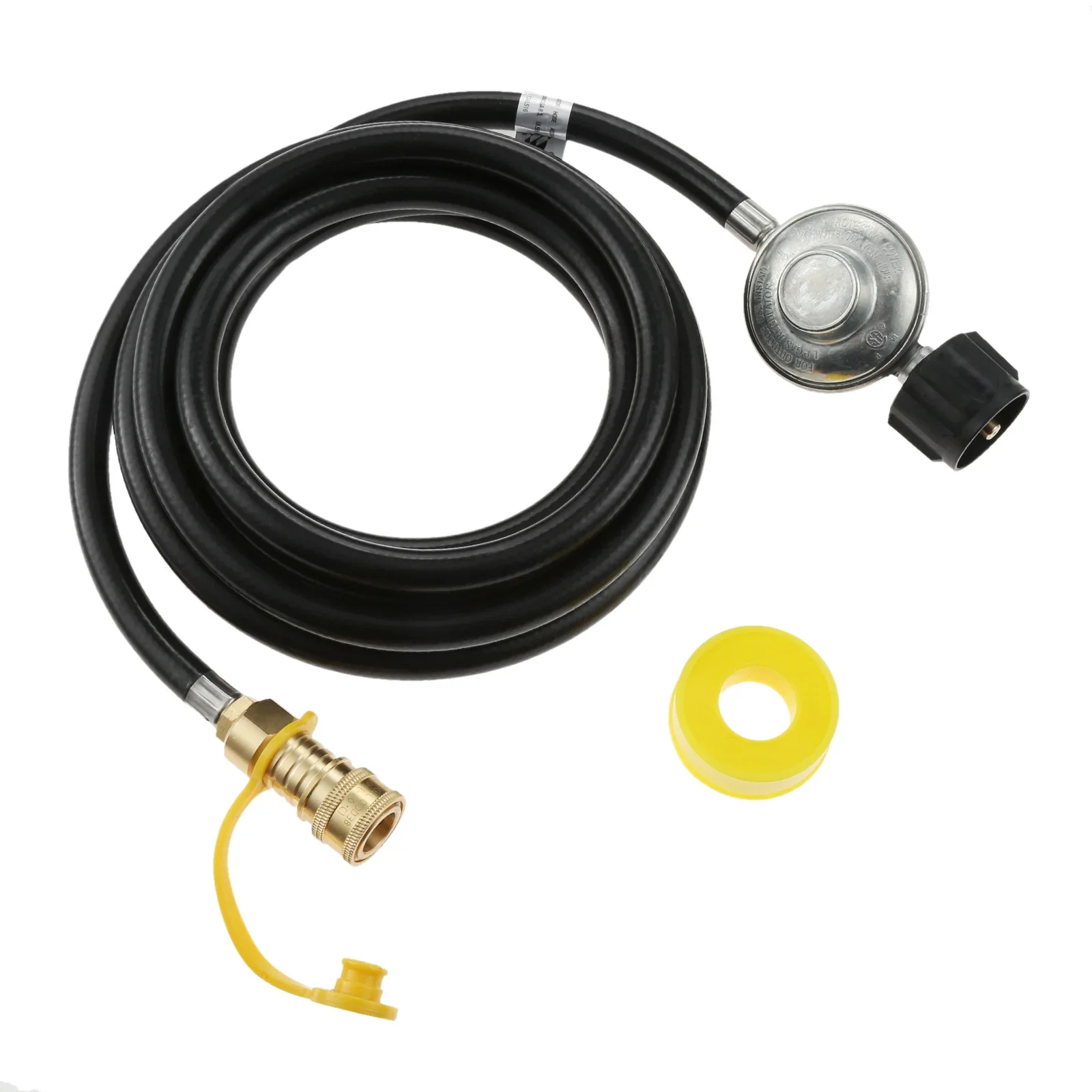12 Feet Low Pressure Propane Regulator with 3/8" Quick Plug Disconnect Adapter for Mr Heater Big Buddy BBQ Grill Camp Extension