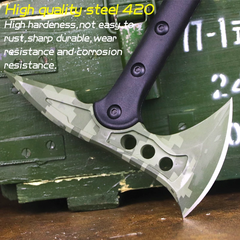 G10 Color titanium multi-purpose American fire rescue hammer axe Truck-mounted survival camping tactical axe Logging hand axe 3