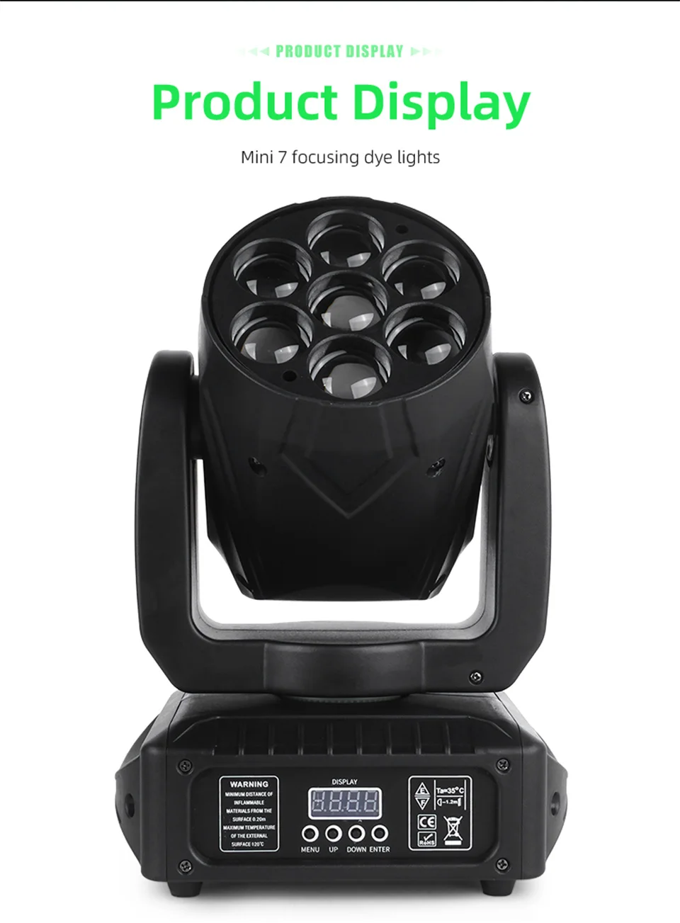 7pcs Moving Head Beam Light 4in1 Led Beam Moving Head for DJ Wedding Stage Light