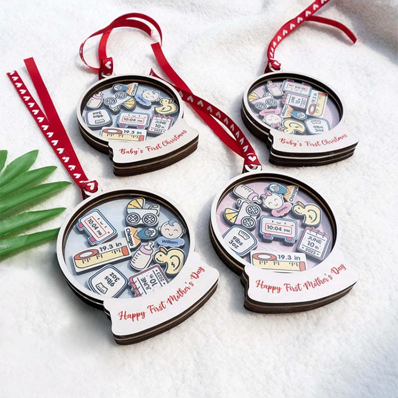 

Первый Рождественский орнамент для ребенка, форма одежды, 1-й Рождественский орнамент, креативный, Забавный и милый кулон на рождественскую елку