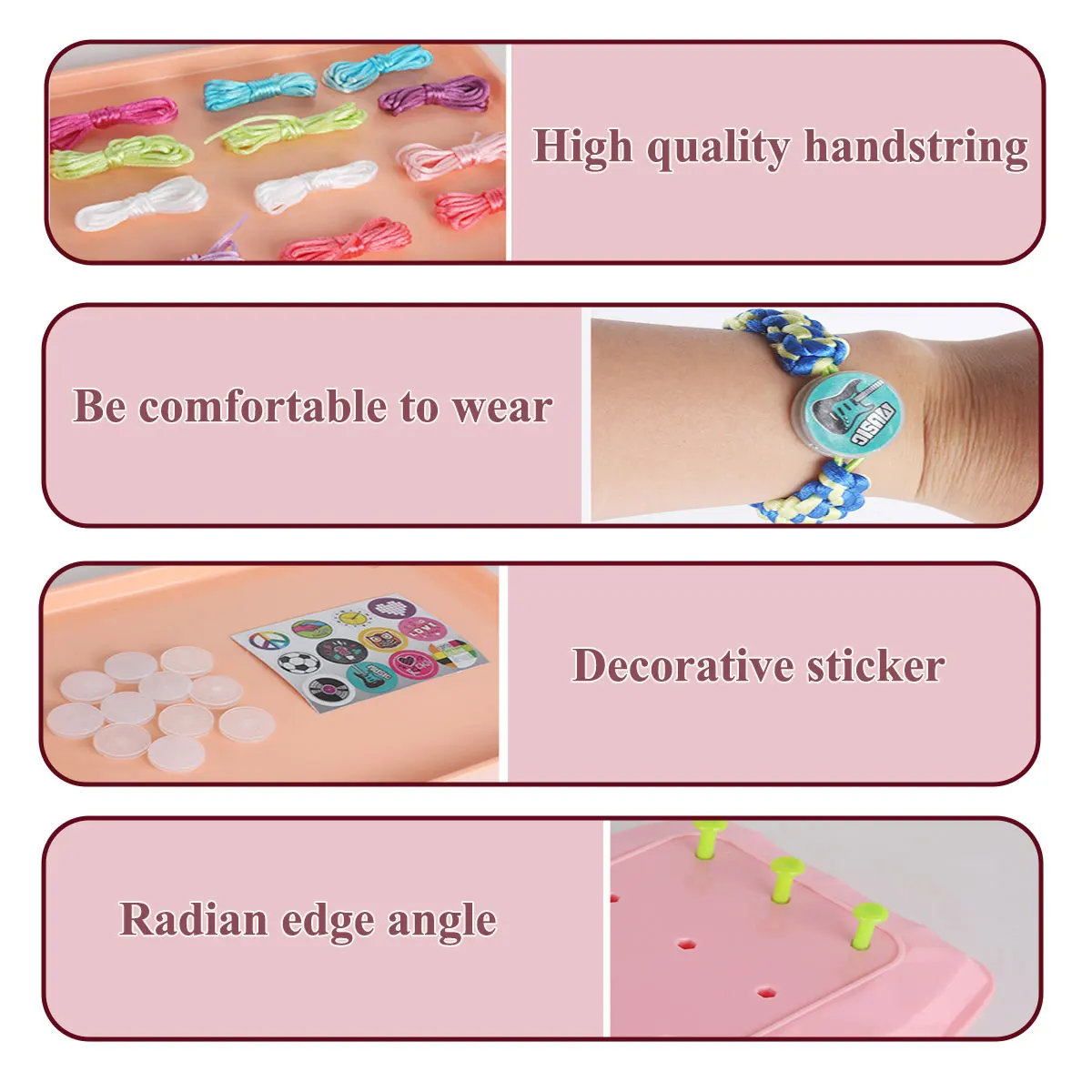 Friendship Bracelet Making Kit DIY Handmade Toys Craft Set for Girls