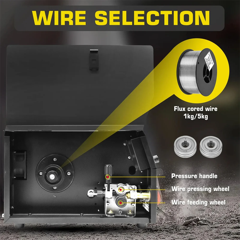 HZXVOGEN 4 in 1 Aluminium Welding Machine MIG/ARC/LIFT TIG Pulse Semi-automatic Digital Display IGBT Inverter Welder MIG250DP 3