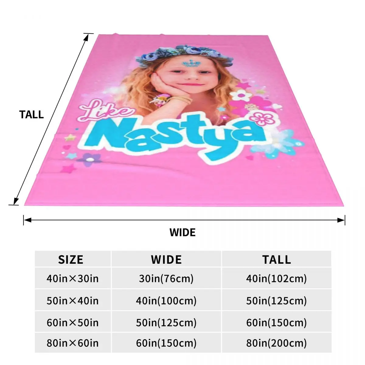 Throw Blanket Cute Like Nastya Micro Fleece Blanket Four Sizes Fashionable Portable Suitable For Sofa Nice Gift 5
