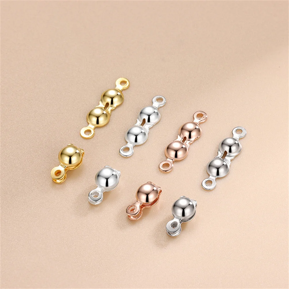 2/4pcs 925 Sterling Silver End Caps Connector For DIY Necklace Bracelet  Jewelry Making Supplies Handicraft Accessories Wholesale - AliExpress