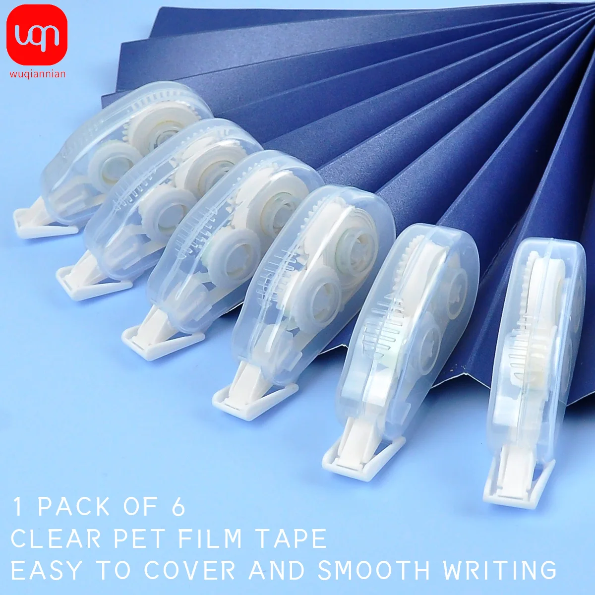 6Pcs Cute Correction Tape Mini Roller White Out Eraser School Office Stationery