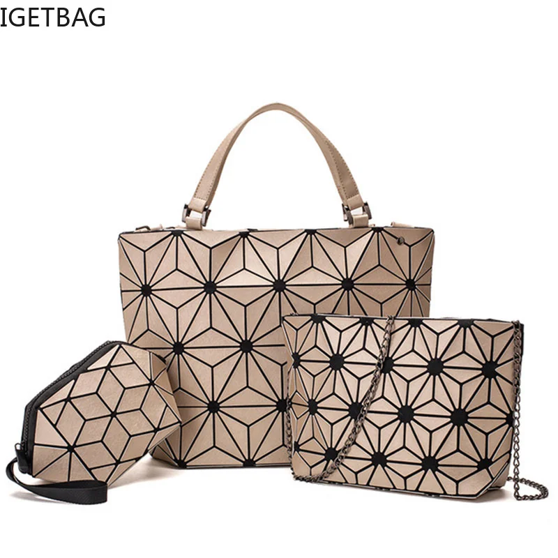 

sac a main brand women geometric bags for 2023 Quilted Shoulder Bags Laser Plain Folding female Handbags bolsa feminina