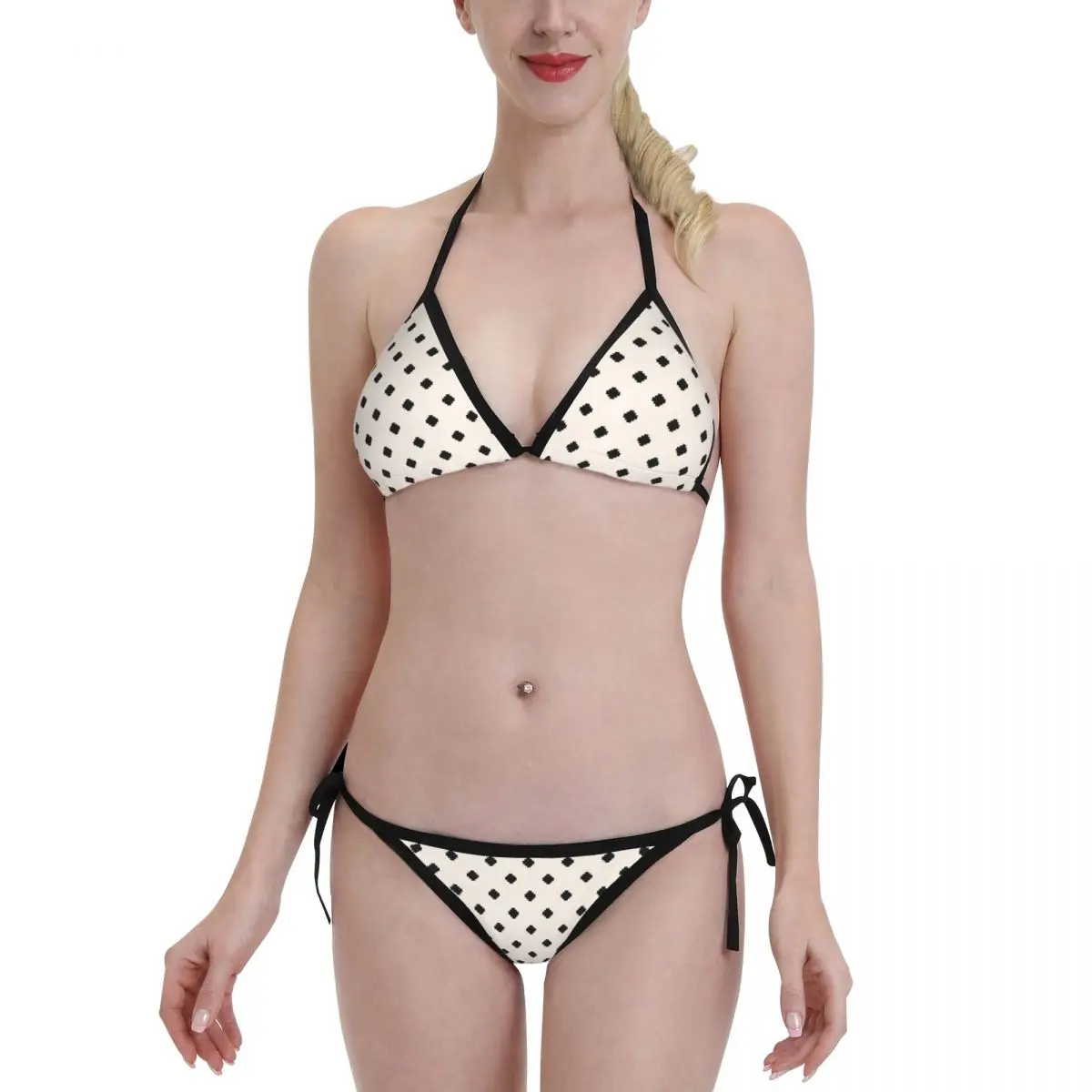 

2022 New Sexy Bodysuit Bikini Set Polka Dot Swimsuit Women Push Up Bathing Suit Brazilian Beachwear Set XXL