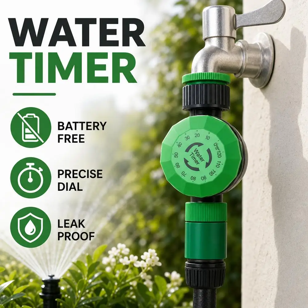 Garden Water Timer Water flow Automatic Controller Garden Irrigation System Mechanical Timer 120 Minutes Outdoor Garden Watering