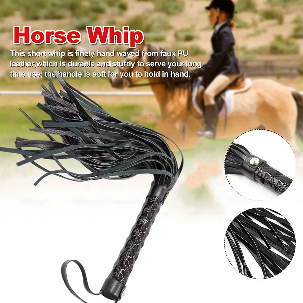 Horse Whip PU Leather Riding Crop Outdoor Training Racing Practice Equestrianism Horse Crop