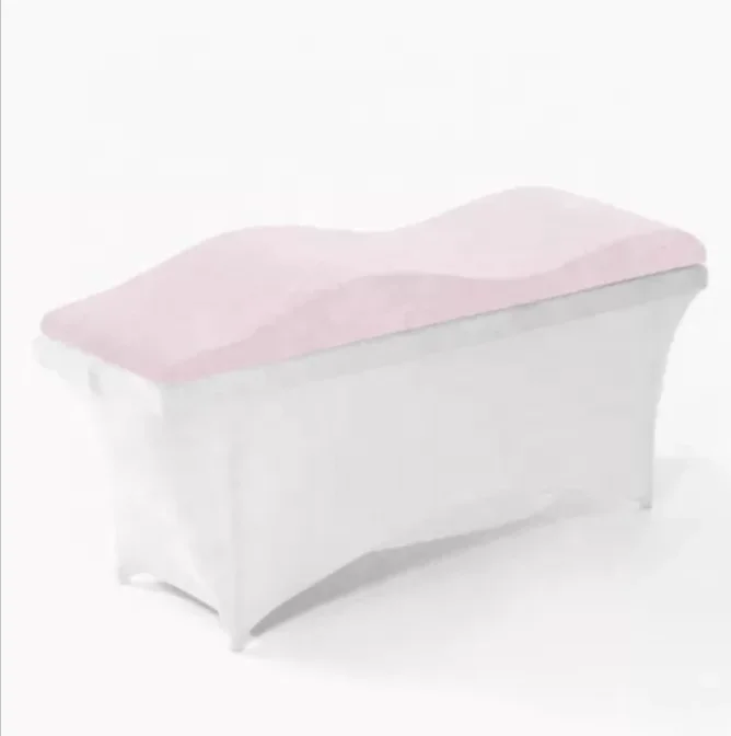 Wave shape beauty mattress curved lash bed mattress topper lifting leg beauty eyelash bed mattress 2