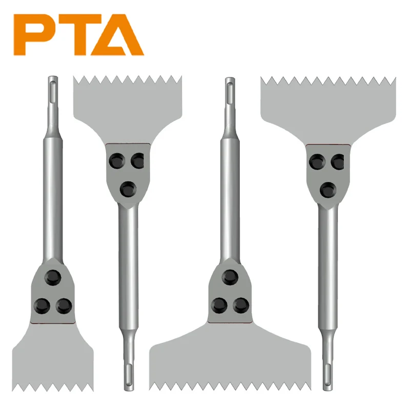 

SDS Plus Teeth Chisel Floor Scraper Replaceable Blade Scaling Chisel Shovel for Tile Brick Concrete Wall Removal