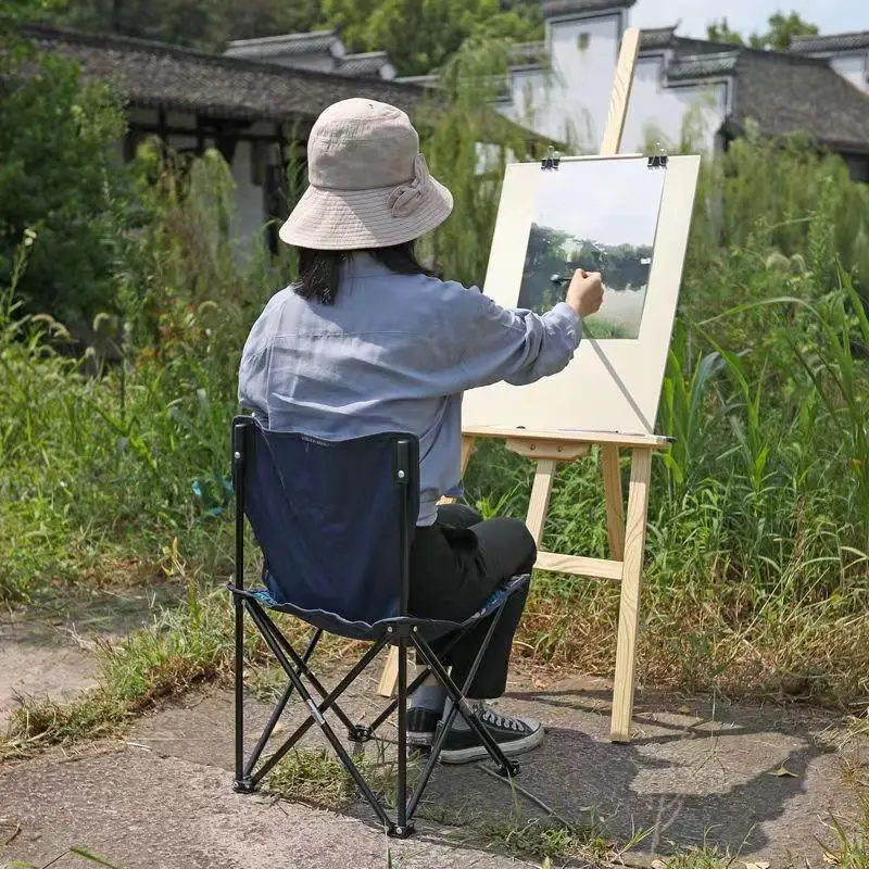 Outdoor Folding Chair Portable Bench for Fishing Magza Art Student Leisure Ultra Light Camping Folding Table Chair