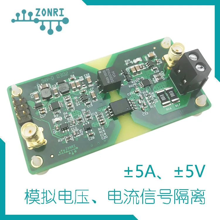 

High precision analog voltage/current signal isolation module AMC1301+5v+/-5a/ISO 200 KHZ bandwidth