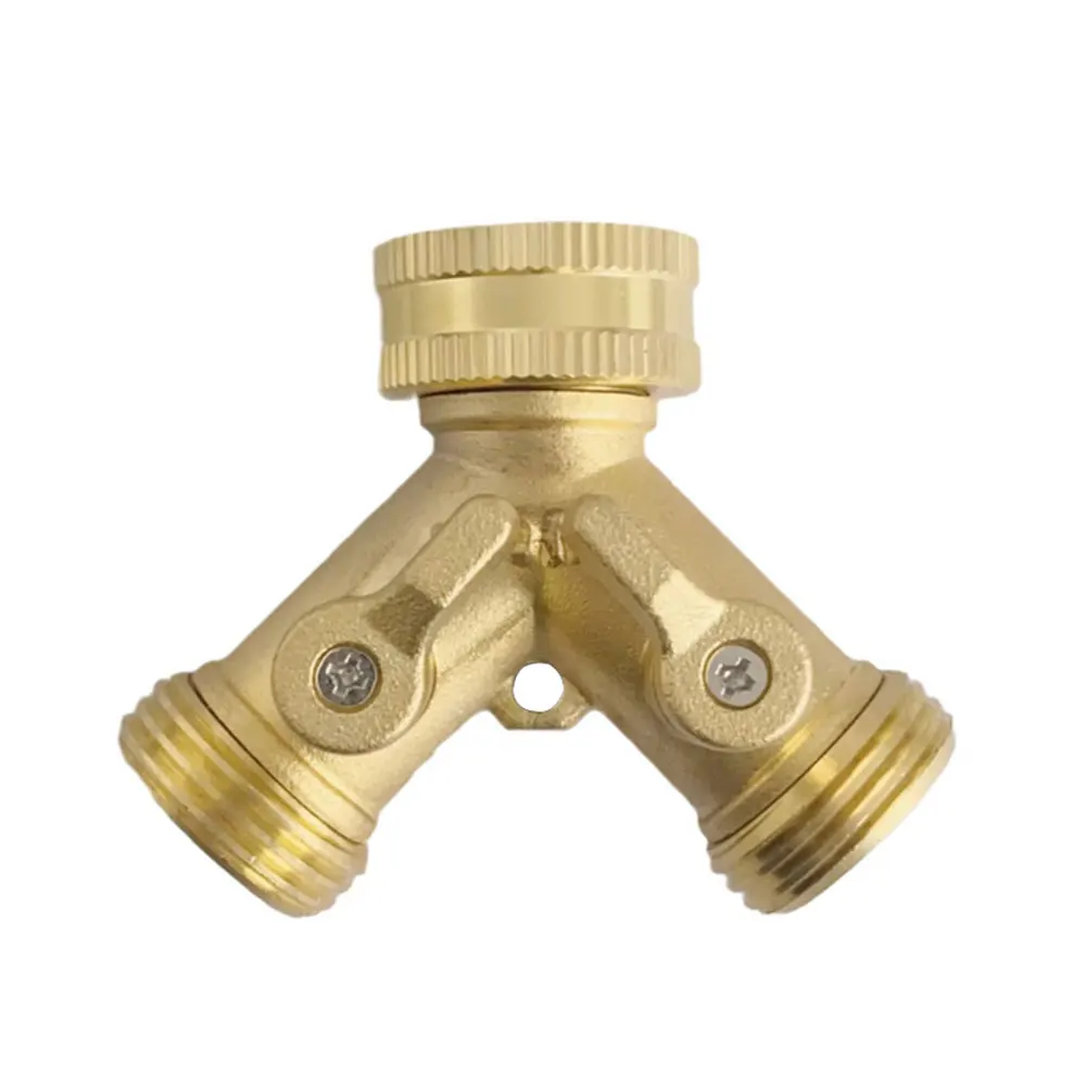 Garden Watering Two Way Hose Splitters Connector 3/4 Inch Garden Tap Water Splitter Y Conector Drip Irrigation Adapter