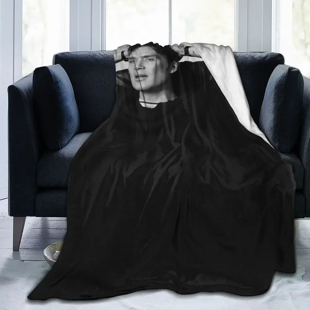 Cillian Murphy Super Soft Blankets Actor Travelling Throw Blanket Spring Cute Custom DIY Flannel Bedspread Sofa Bed Cover 6
