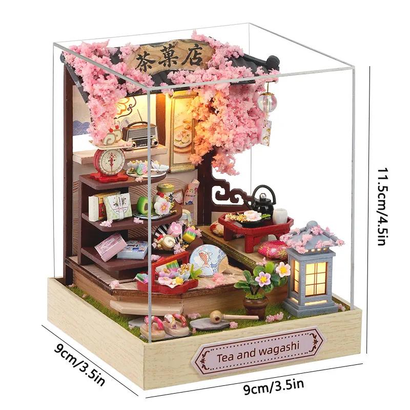 Magical Wooden Dollhouse DIY Miniature Kit with Furniture and Decorative Elements