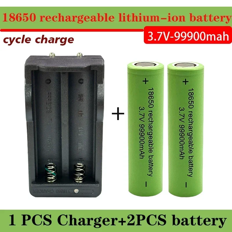 

18650 Battery Free Shipping New Bestselling Li-ion 3.7V 99900mah+Charger RechargeableBattery Suitable Screwdriver Battery