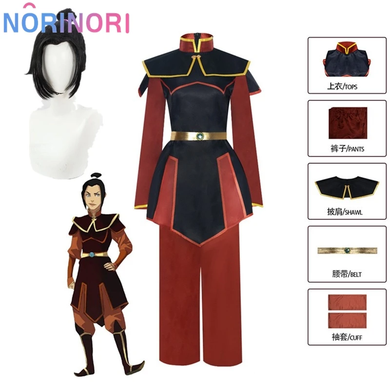Anime Avatar Cosplay L'Ultimo Airbender Azula Cosplay Set Costume Cosplay Halloween Cosplay Abbigliamento Con Parrucca Xxxl