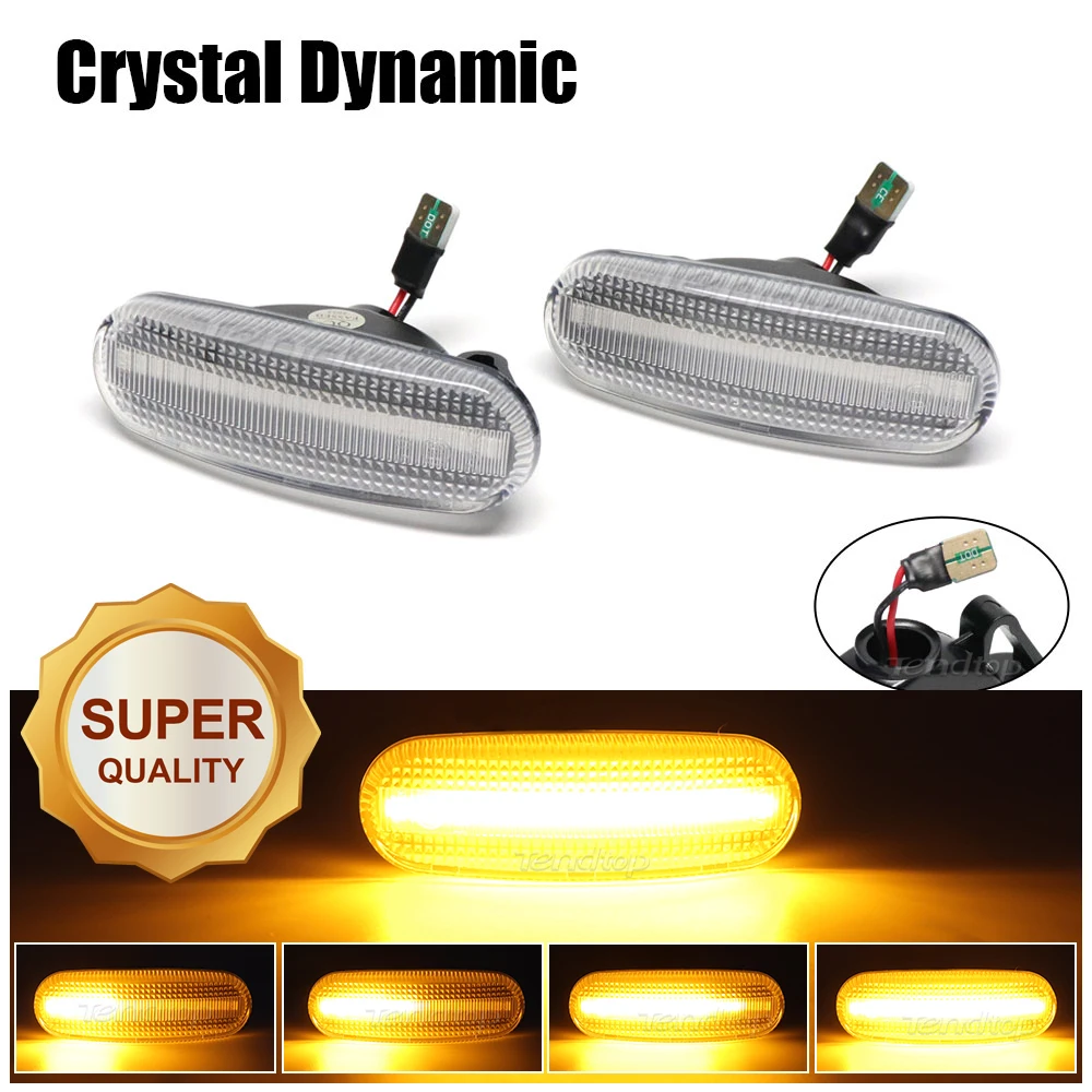 ตัวเลือกสินค้า ไฟเลี้ยว LED สีเหลืองอำพัน แบบไดนามิก สำหรับรถยนต์หลายรุ่น