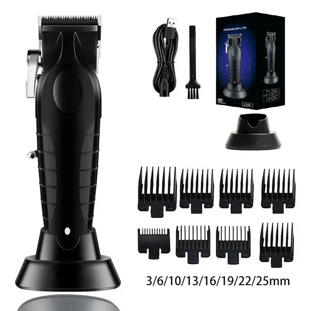 Professional Hair Clipper For Men Adjustable Cordless Electric Hair Trimmer Rechargeable Hair Cutting Machine Lithium