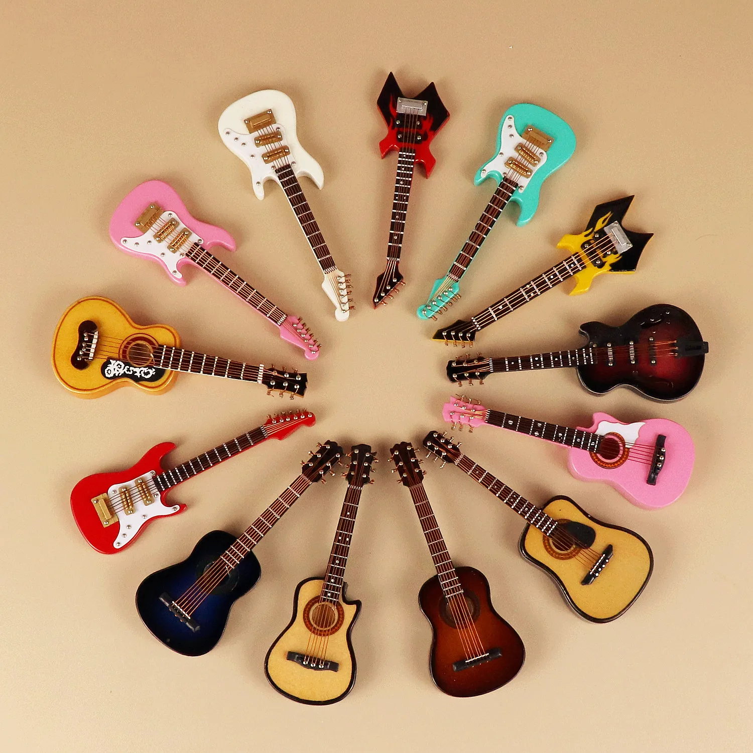 YID Modèle de guitare électrique miniature Violon Miniature en