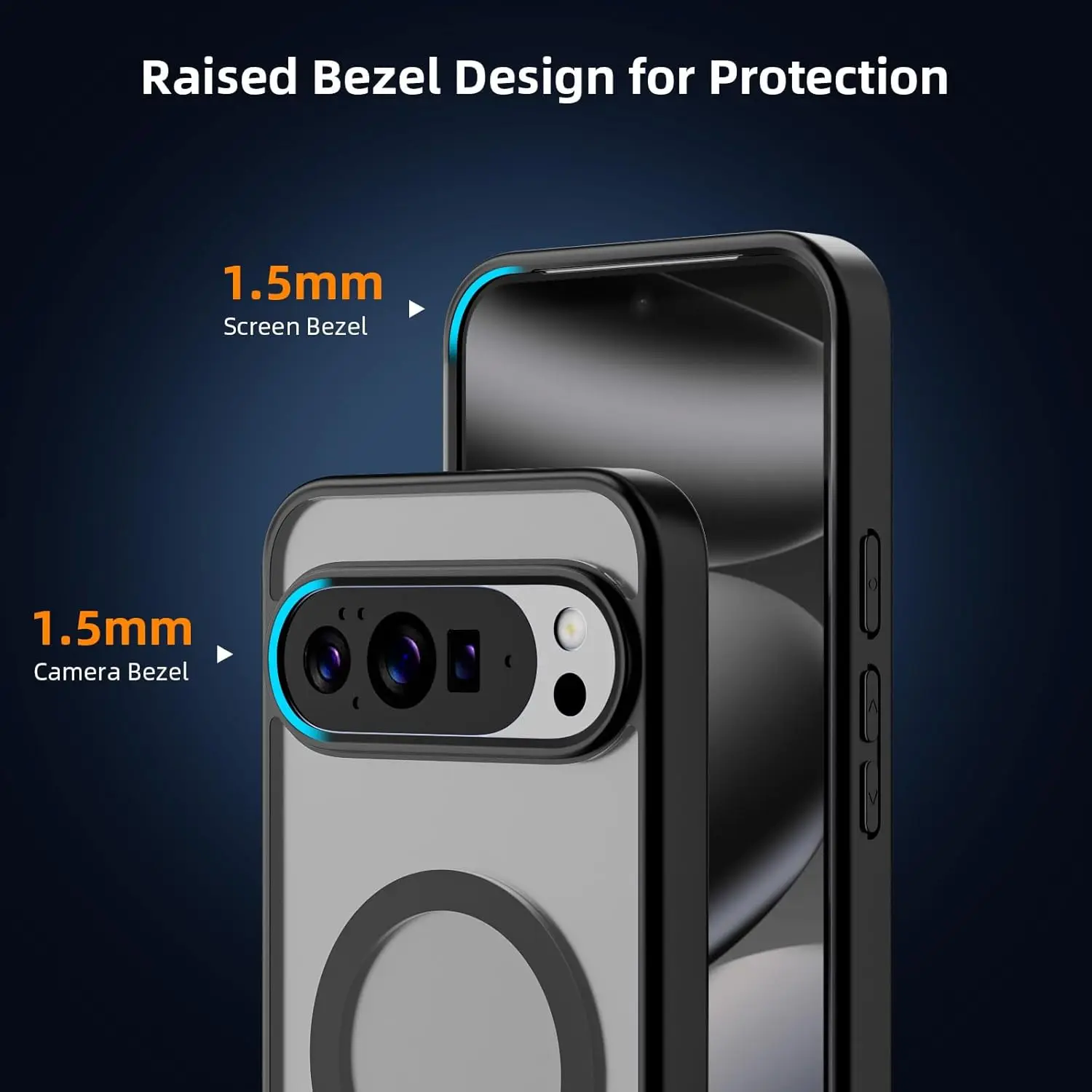 Matte Clear Magnetic Charging Shockproof Case with Invisible Kickstand