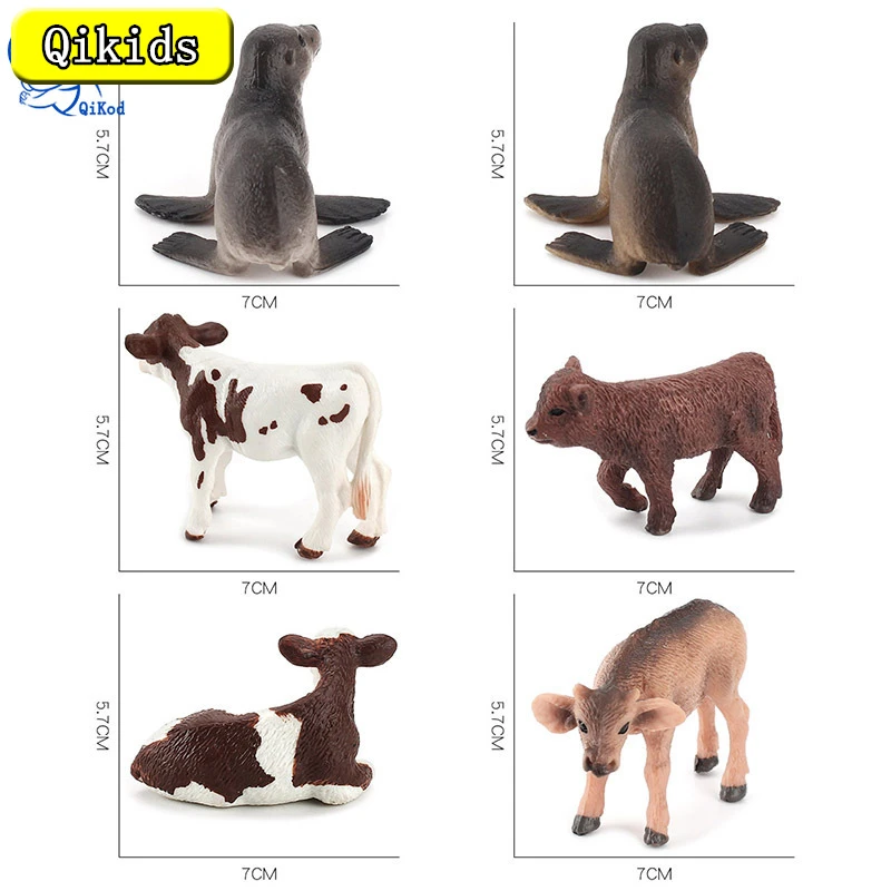 Miniature Simulation Cow | Farm Animals Miniatures | Highland Figure Animal  - Animal - Aliexpress