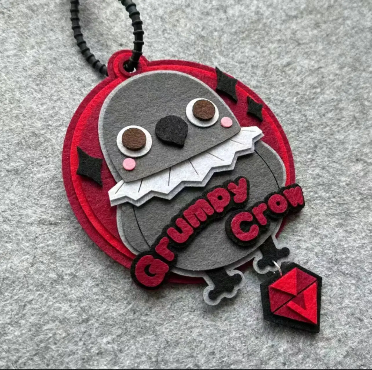 Love and Deepspace Sylus Crow Non-woven Keychain DIY Cartoon Cosplay Bagback Keyring Originality Key Pendant Adorn Xmas Gift