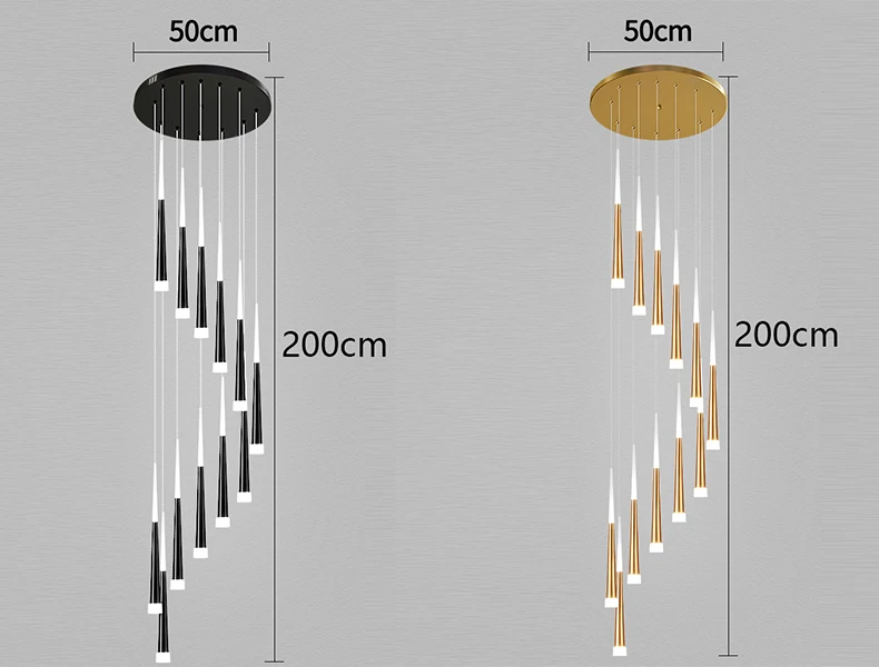 Description Picture 5 of itemNordic home decoration, stair chandelier, living room and dining room Pendant lights, ceiling light, indoor lighting