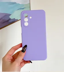 Custodia per telefono in silicone liquido morbido con protezione per la fotocamera e retro durevole