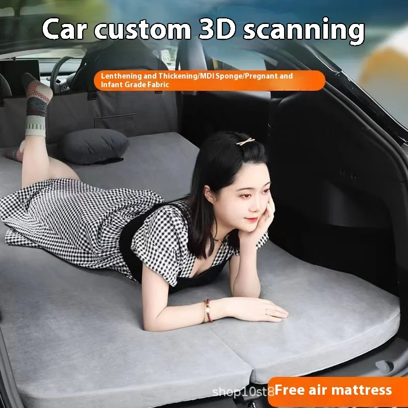 Tesla Y car mattress inflatable free memory foam mattress camping portable car sleeping storage bag and sheets