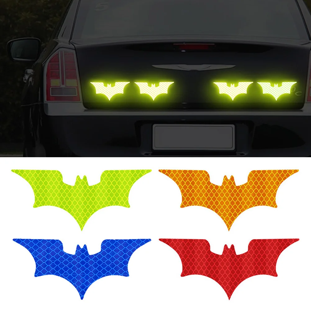 3Pcs/ Set Bat Car Reflective Sticker Electric Vehicle Warning Stickers ...