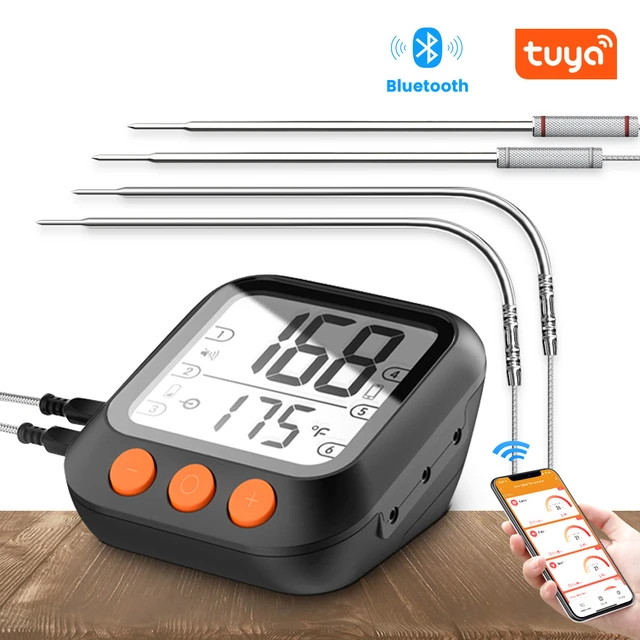 Bluetooth Bbq Thermometer Cook  Smart Thermometer Cooking - Thermometer  Bluetooth - Aliexpress