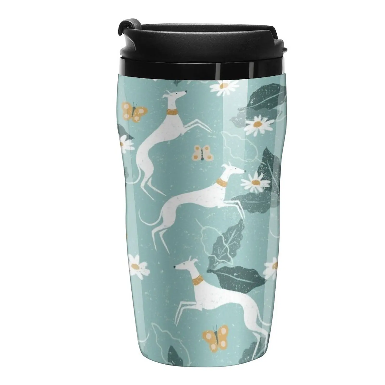 

New Greyhound and Butterfly Travel Coffee Mug Espresso Coffee Cups Cup Coffe Beautiful Tea Cups Latte Cup