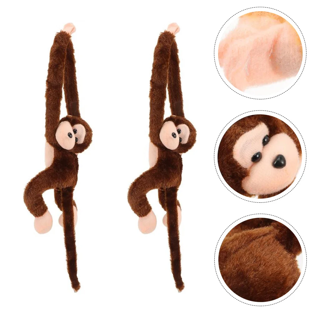 

70cm Long-Armed Monkey Shaped Plush Toy Long Arm Tail Soft Stuffed Hanging Doll Toy Curtain Pendant Birthday Gift For Kids