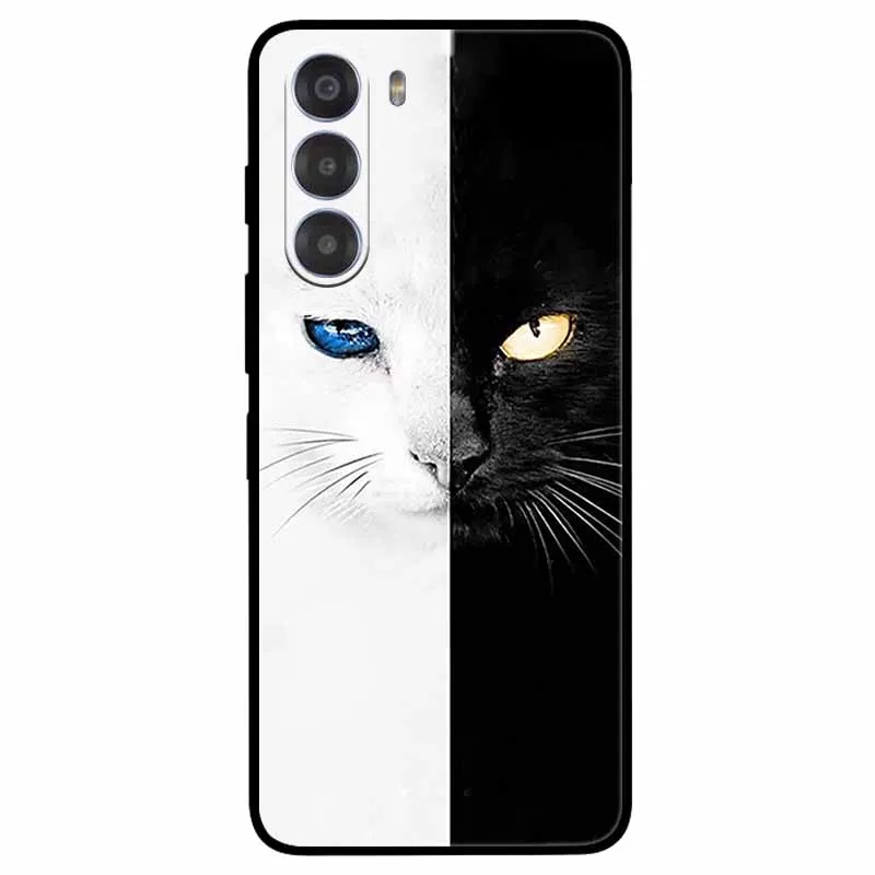 Cute Cartoon Soft TPU Silicone Phone Case - Painted Cat Design