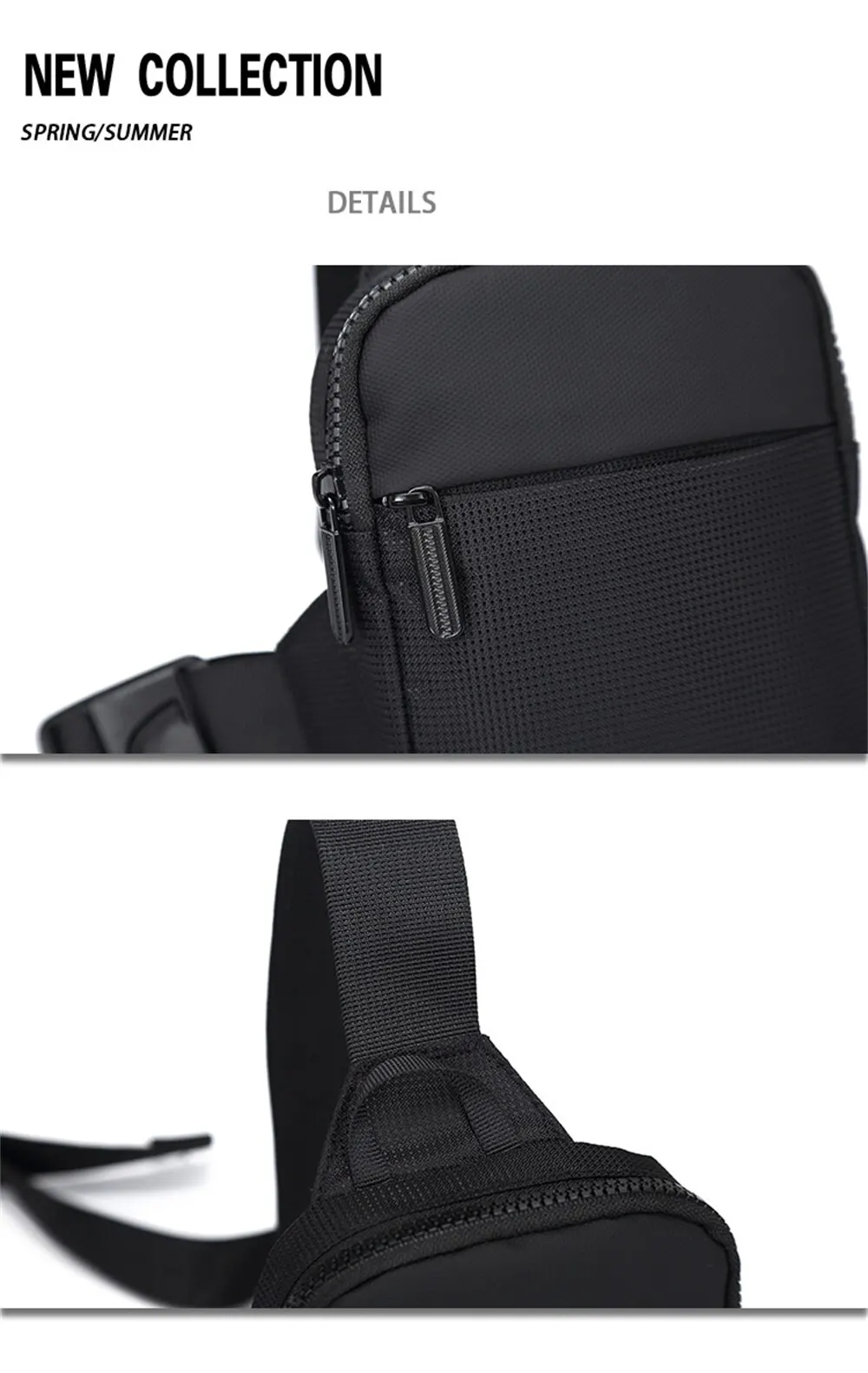 Trendige Herren-Umhängetasche, Oxford-Stoff, Umhängetasche, einzelne Umhängetasche, lässig, diagonal, Tagesflut, kleine quadratische Tasche für Herren – Detail 10