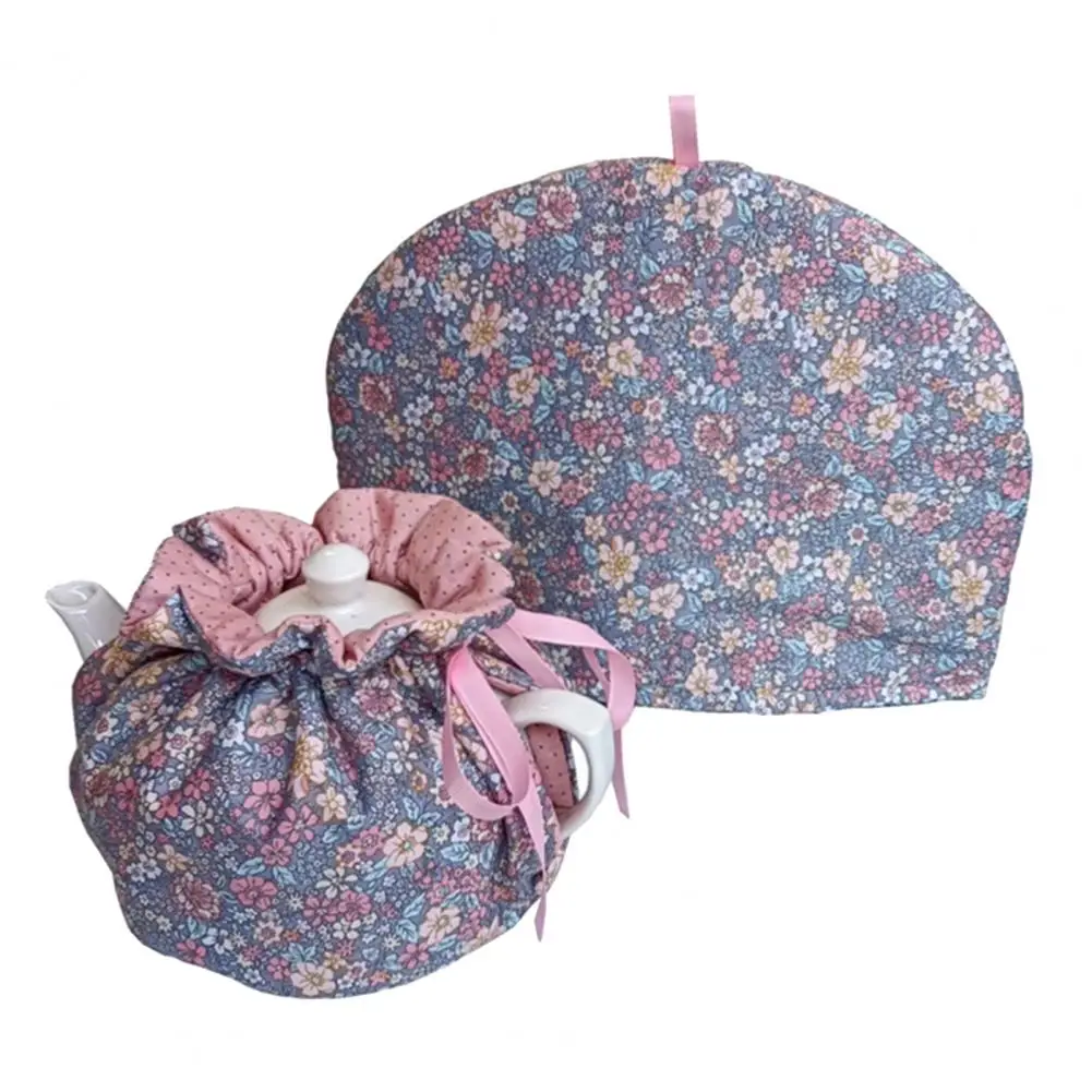 Tea-pot Insulation Cover Comfort Cotton Printed Home Kitchen Teapots Dust