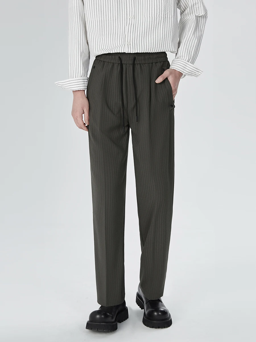 Fashionable Men's Trousers Casual Straight Pants Young Loose Spring Summer New Solid Color Loose Comfortable Trendy Male Pants