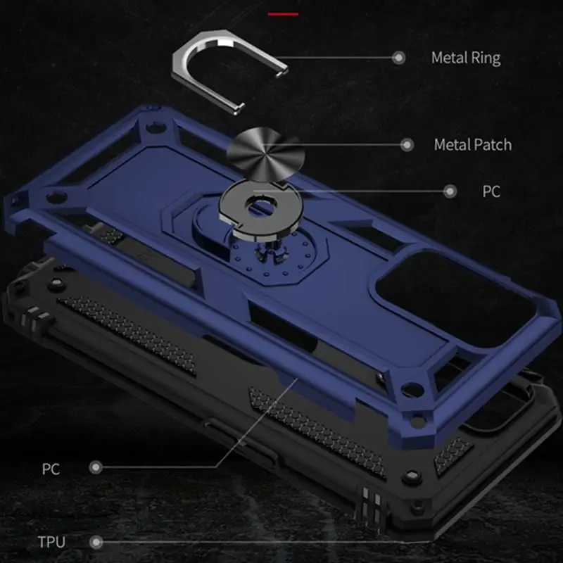 Luxury Armor Shockproof Silicone PC Case Cover