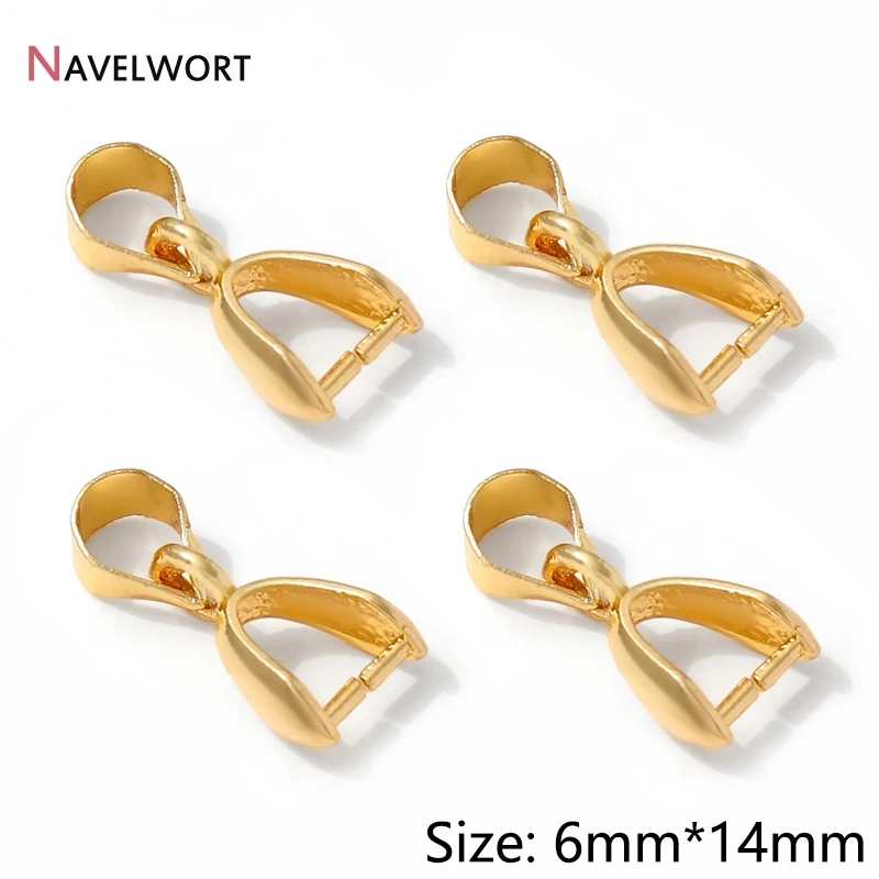 14K vergoldetes Messing Metall Anhänger Pinch Bail für Schmuck, Anhänger Pinch Clip für Halskette Herstellung Zubehör Schmuck Materialien – Detail 18